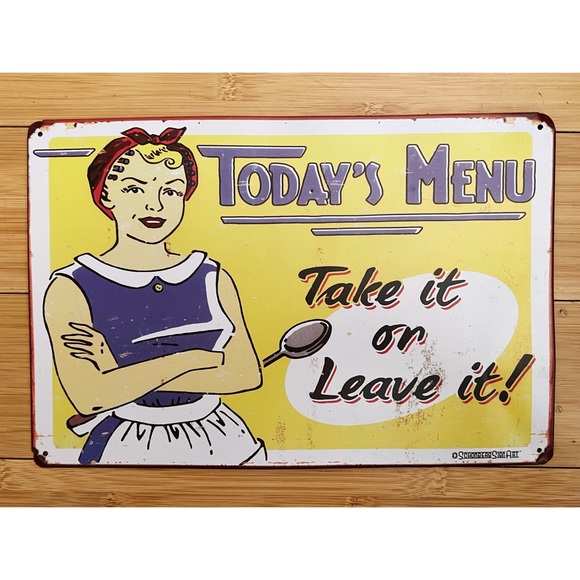 Take it or leave it tin plaque and magnet set - Picture 2 of 11